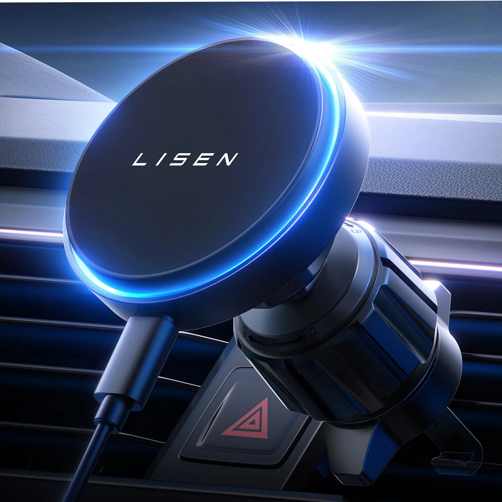Support MagSafe LISEN avec charge à induction pour iPhone en voiture